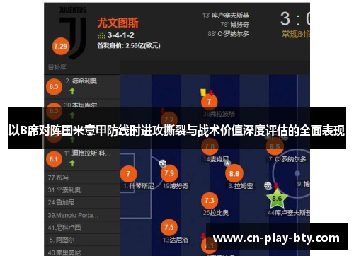以B席对阵国米意甲防线时进攻撕裂与战术价值深度评估的全面表现